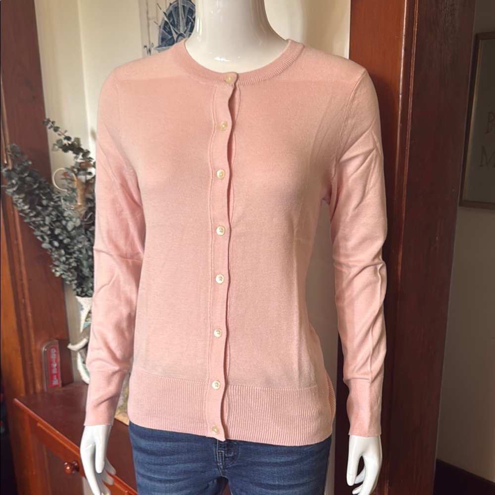 NWT Eddie Bauer size small Pink Button-Up Women's Sweater